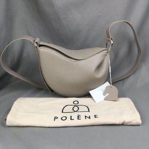 Brand New Polene Tonca TEXTURED Grey Crossbody Bag New